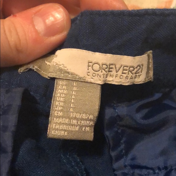 Navy blue canvas shorts size L - Picture 2 of 4